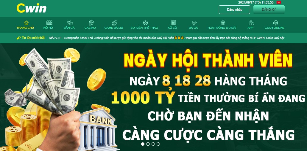 Trang cược Cwin với nhiều lợi ích vượt trội